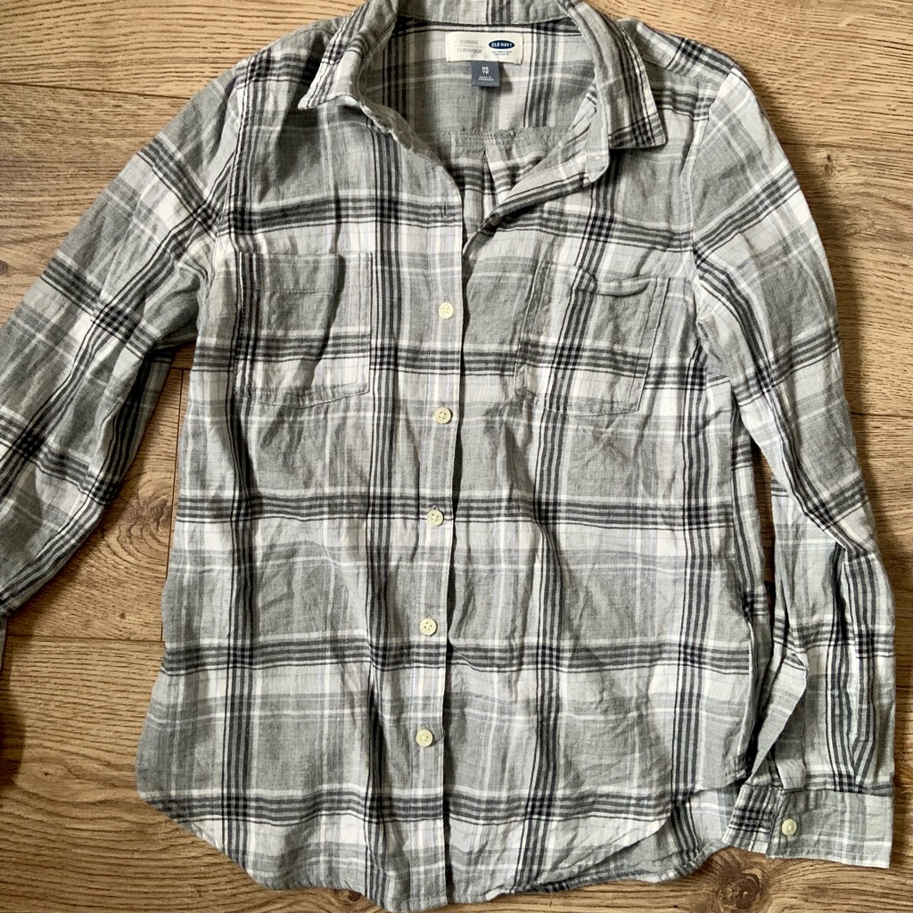 Grey Plaid Button Down